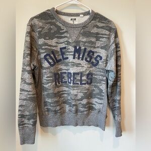 Tailgate sweatshirt. Ole Miss Rebels size small. Gray camo